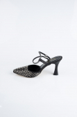 Black Satin Stiletto MJ5165