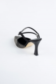 Black Satin Stiletto MJ5165