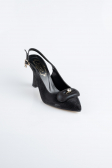 Black Laser Cut Stiletto MJL5164