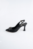 Black Laser Cut Stiletto MJL5164