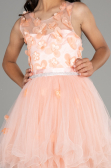 Front Short Back Long Salmon Girl Dress ABO106