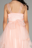Front Short Back Long Salmon Girl Dress ABO106