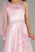 Long Powder Color Girl Dress ABU2453