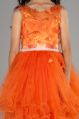 Front Short Back Long Orange Girl Dress ABO106