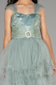 Front Short Back Long Turquoise Girl Dress ABO105