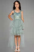 Front Short Back Long Turquoise Girl Dress ABO105