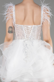 White Short Engagement Dress ABK2079
