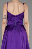 Purple Long Satin Evening Dress ABU1601