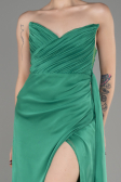 Green Strapless Slit Long Chiffon Evening Dress ABU3947