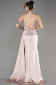 Beige Long Satin Evening Dress ABU3875