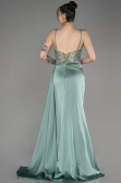 Turquoise Long Satin Evening Dress ABU3875