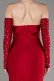 Red Strapless Long Evening Dress ABU3824