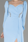 Light Blue Long Chiffon Evening Dress ABU3885