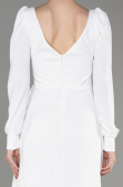 White Long Chiffon Evening Dress ABU3885