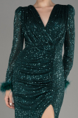 Long Emerald Green Scaly Mermaid Prom Dress ABU3177