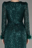 Long Emerald Green Scaly Mermaid Prom Dress ABU3177