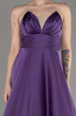 Lilac Strapless Long Satin Prom Dress ABU3965