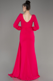 Fuchsia Long Chiffon Evening Dress ABU3885