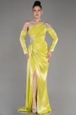 Pistachio Green One Sleeve Long Formal Evening Dress ABU3976