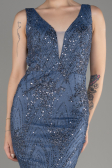Grey-Indigo Long Mermaid Prom Dress ABU3178