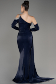 Navy Blue One Sleeve Long Formal Evening Dress ABU3976