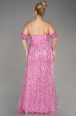 Pink Long Scaly Evening Dress ABU3577