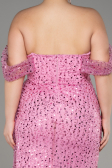 Pink Long Scaly Evening Dress ABU3577