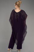 Dark Purple Chiffon Plus Size Evening Dress ABT111