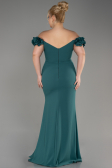 Emerald Green Long Plus Size Prom Dress ABU3946