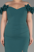 Emerald Green Long Plus Size Prom Dress ABU3946