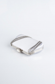 Silver Satin Night Bag SH834
