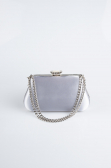 Silver Satin Night Bag SH834