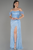 Blue Long Scaly Evening Dress ABU3577