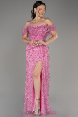 Pink Long Scaly Evening Dress ABU3577