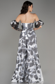 Anthracite Strapless Slit Long Prom Dress ABU3903