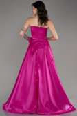 Fuchsia Strapless Slit Long Ball Gown ABU4015