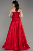 Red Strapless Slit Long Ball Gown ABU4015