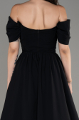 Black Long Chiffon Evening Dress ABU3827