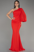 Coral Long Chiffon Evening Dress ABU3677