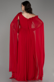 Red Slit Shawl Long Chiffon Evening Dress ABU4001