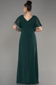 Green Long Chiffon Plus Size Evening Dress ABU2308