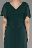 Green Long Chiffon Plus Size Evening Dress ABU2308