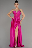 Fuchsia Long Satin Evening Dress ABU2583