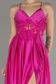 Fuchsia Long Satin Evening Dress ABU2583