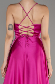 Fuchsia Long Satin Evening Dress ABU2583