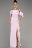 Powder Color Slit Long Evening Dress ABU4024
