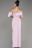 Powder Color Slit Long Evening Dress ABU4024