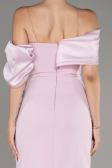 Powder Color Slit Long Evening Dress ABU4024