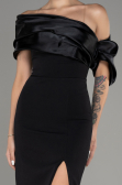 Black Slit Long Evening Dress ABU4024