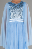 Indigo Long Girl Dress ABU3155